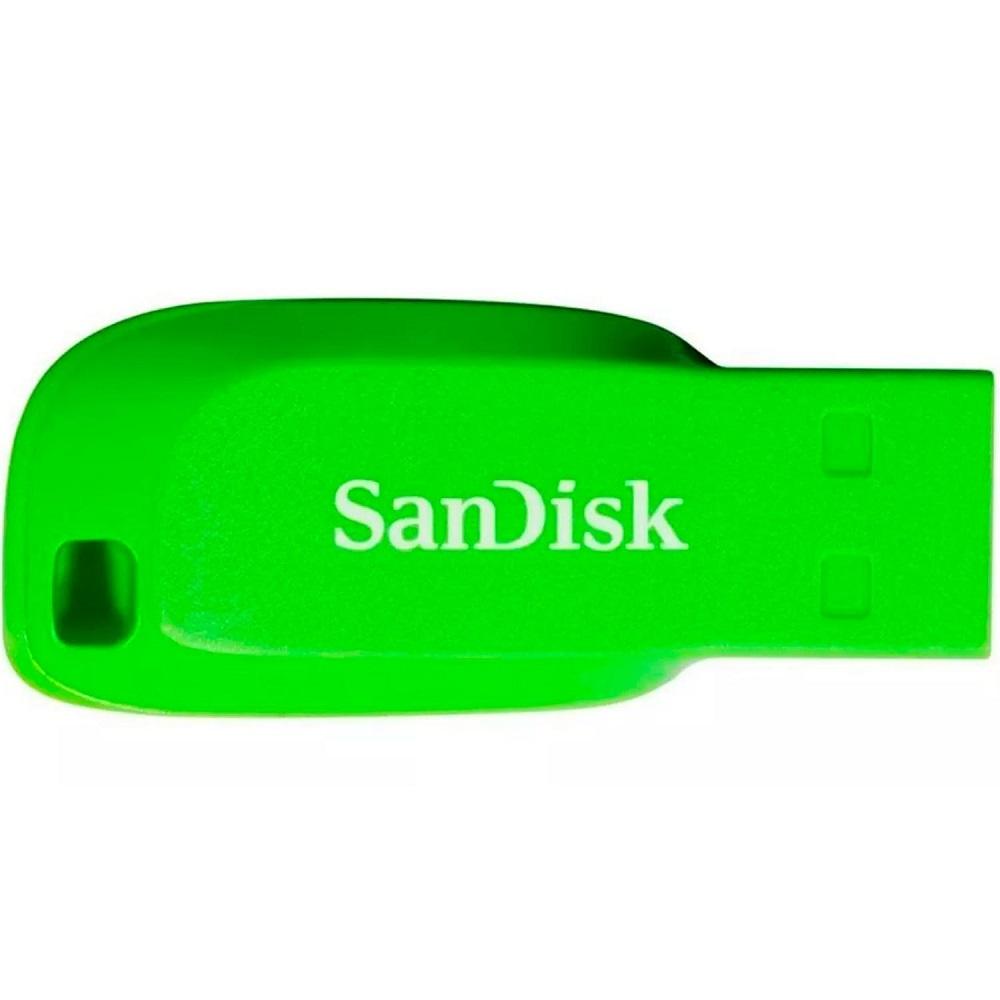 Memoria USB De 16GB, USB 2.0, Color Verde, Cruzer Blade Sandisk Entrega